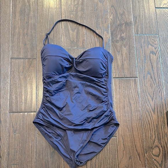 Anne Cole Elegant Navy Blue Swimsuit size 14 - Picture 2 of 6